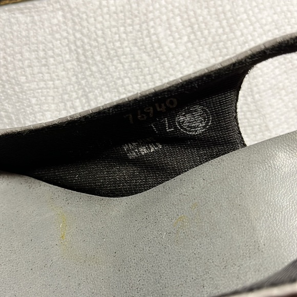 Vintage Gray crocodile like slingbacks size 8 medium - Picture 5 of 15